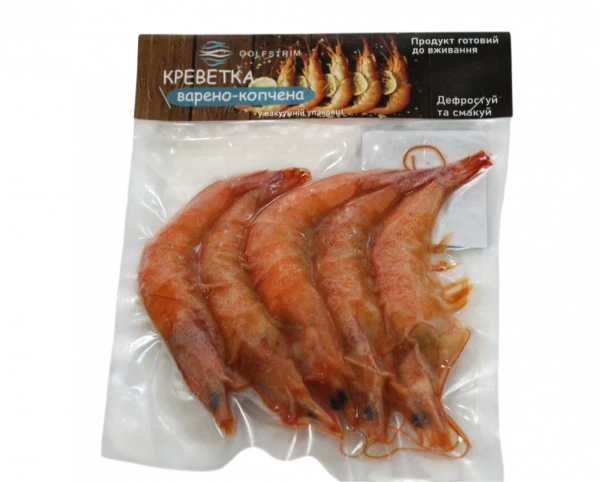 КРЕВЕТКА варено-копчена у вакуумній упаковці